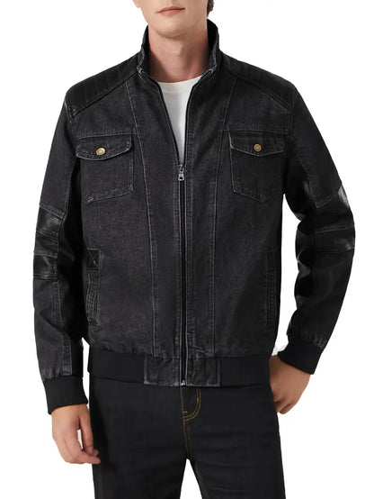 ICEXIA™ Motorcycle Biker Denim Jacket – Rugged Style Meets Comfort