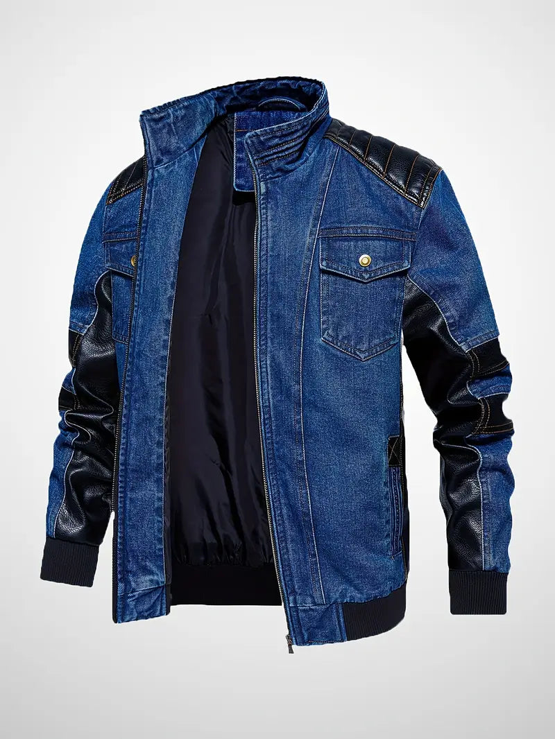 ICEXIA™ Motorcycle Biker Denim Jacket – Rugged Style Meets Comfort