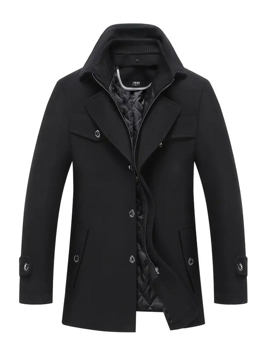 ICEXIA™ Men's Wool Blend Trench Coat