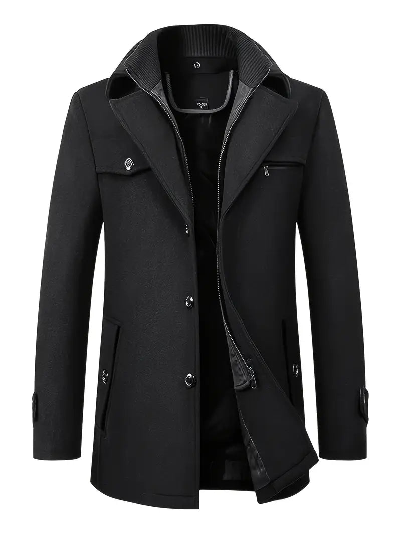 ICEXIA™ Men's Wool Blend Trench Coat