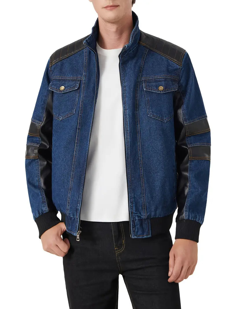 ICEXIA™ Motorcycle Biker Denim Jacket – Rugged Style Meets Comfort