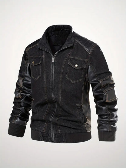 ICEXIA™ Motorcycle Biker Denim Jacket – Rugged Style Meets Comfort